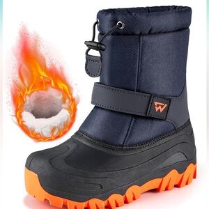 Kids Waterproof Snow Boots, Size: 4 Big Kids, NWT